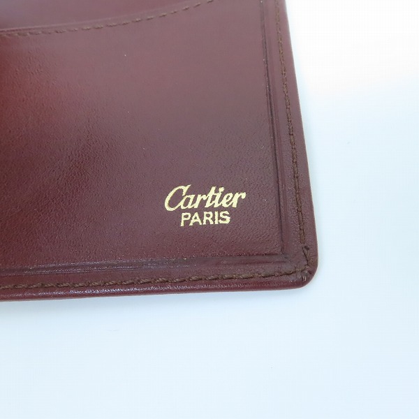 実際に弊社で買取させて頂いたCartier/カルティエ マストライン レザー 2つ折り 札入れの画像 3枚目