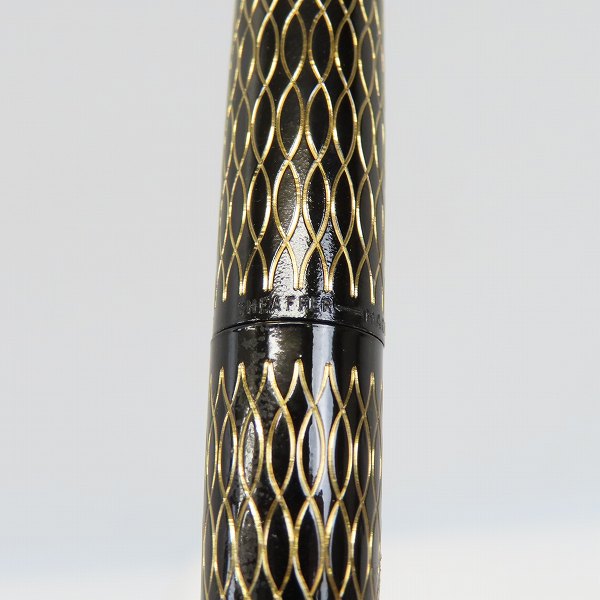実際に弊社で買取させて頂いたSHEAFFER/シェーファー ゴールド/ブラック ペン先刻印：14K/585の画像 5枚目