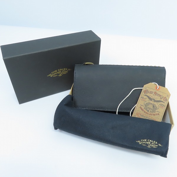 実際に弊社で買取させて頂いたCALEE/キャリー スタッズ付き レザー長財布/ウォレットの画像 9枚目