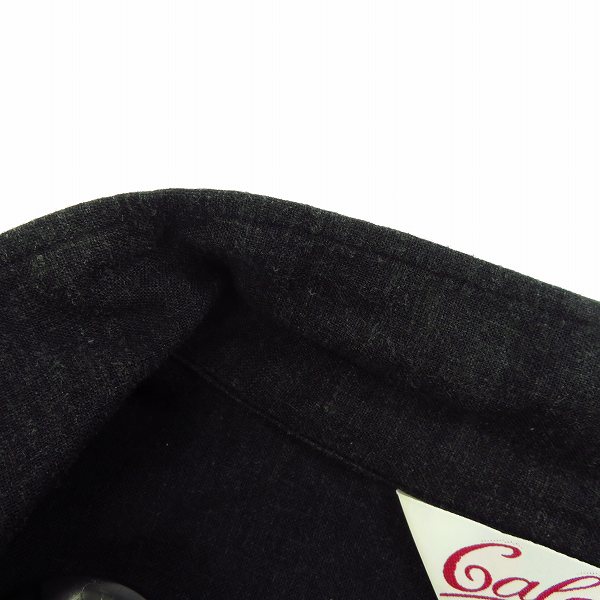実際に弊社で買取させて頂いたCALEE/キャリー RAYON / LINEN BOWLING SHIRTS 刺繍ボーリングシャツ XLの画像 5枚目