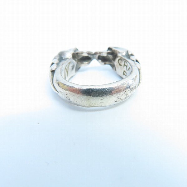 実際に弊社で買取させて頂いたCRAZY PIG/クレイジーピッグ TWO SKULLS TUDOR RING 2スカルチューダーリング 11-11.5号の画像 2枚目
