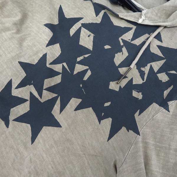 実際に弊社で買取させて頂いたDIESEL/ディーゼル DIESEL BLACK GOLD/ブラック ゴールド ペイント風ボーダーカットソー/フード付きカットソー 2点セットの画像 6枚目