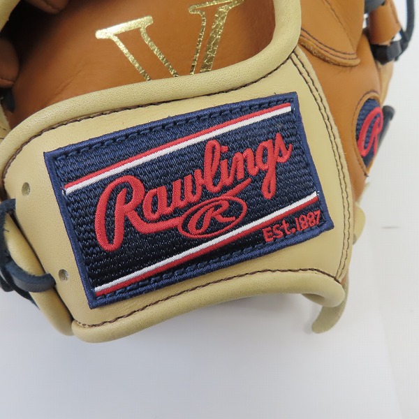 実際に弊社で買取させて頂いた【未使用】Rawlings/ローリングス HYPER TECH R2G ハイパーテック 軟式グラブ 内野手用 GR1HTCK42 リッチタン/キャメルの画像 4枚目