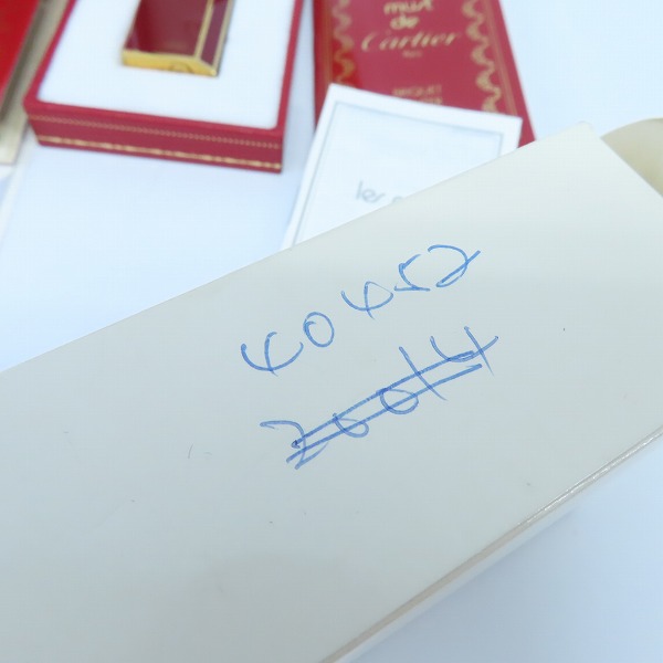 実際に弊社で買取させて頂いたCartier/カルティエ ガスライター レッド×ゴールドの画像 5枚目