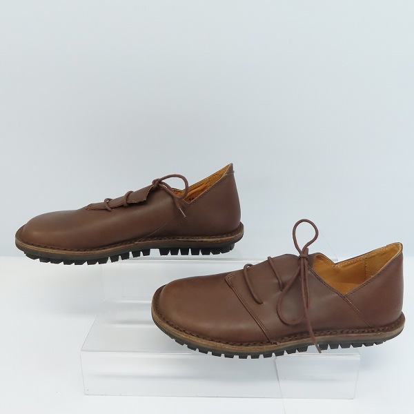 実際に弊社で買取させて頂いたtrippen/トリッペン プレーントゥ レザーシューズ ブラウン/40の画像 3枚目