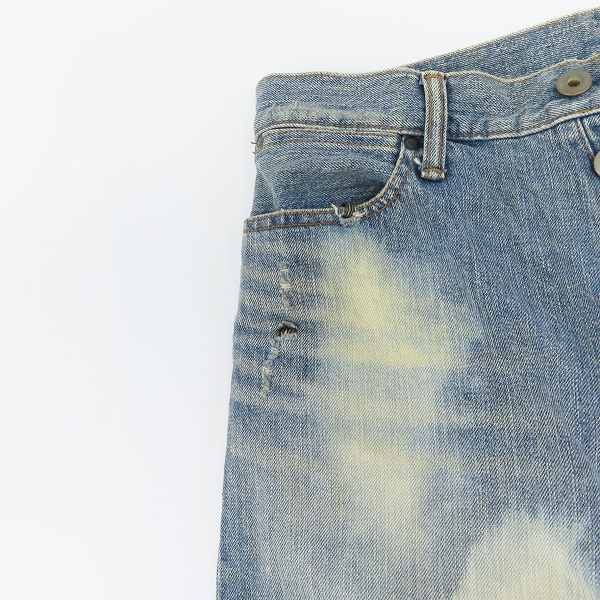 実際に弊社で買取させて頂いたIF SIX WAS NINE/イフシックスワズナイン ピアスデニム ハーフパンツ MUD MAX BEAR/1/2/351DK 28の画像 6枚目