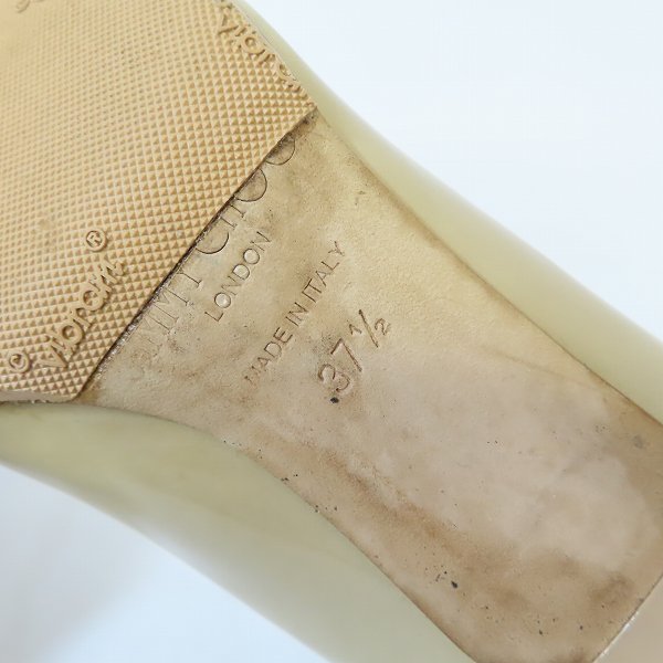 実際に弊社で買取させて頂いたJimmy Choo/ジミーチュウ エナメル ミドルヒール パンプス/37.5の画像 5枚目
