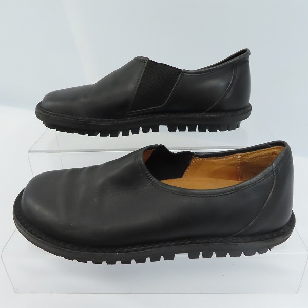 実際に弊社で買取させて頂いたtrippen/トリッペン サイドゴア レザー スリッポン ブラック 9604/40の画像 3枚目