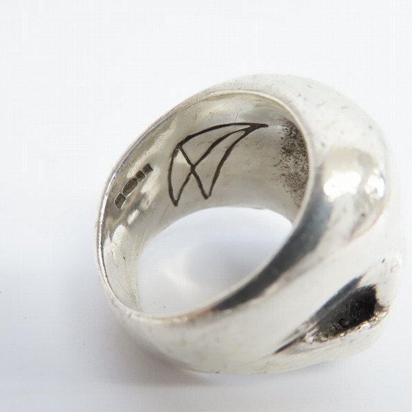 実際に弊社で買取させて頂いたCRAZY PIG/クレイジーピッグ ラージエビルスカルリング/18.5号の画像 5枚目