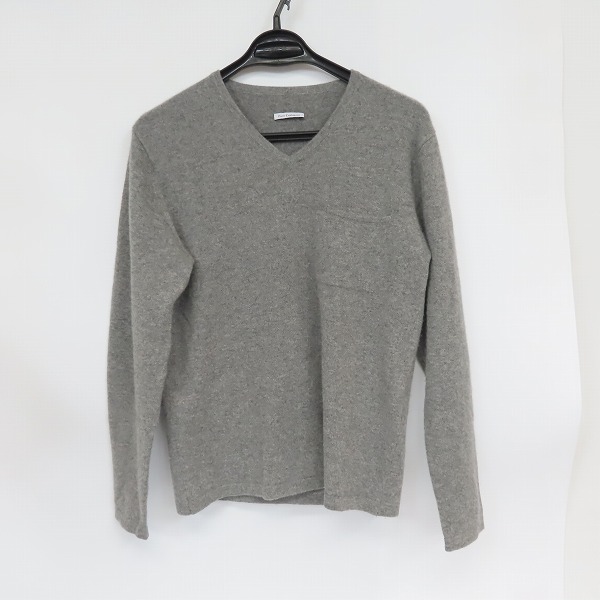 実際に弊社で買取させて頂いたEDIFICE/エディフィス カシミヤ 100% Vネックセーター/size：44