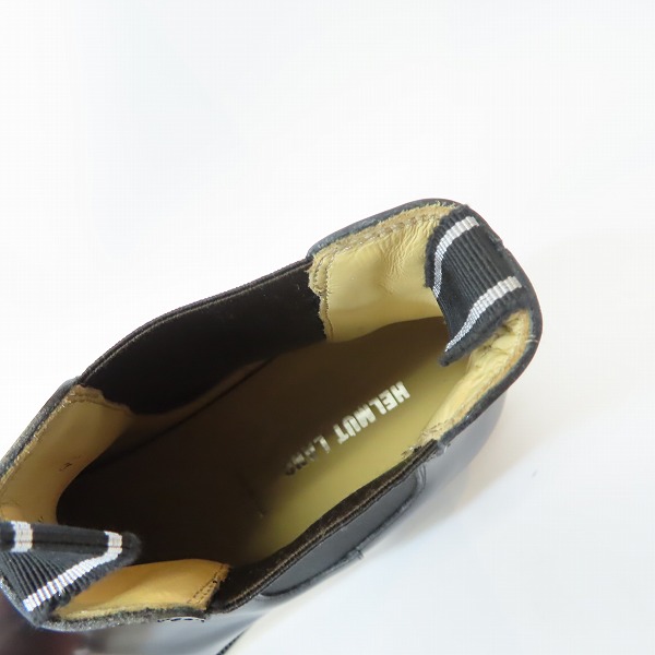 実際に弊社で買取させて頂いたHELMUT LANG/ヘルムートラング レザーサイドゴアブーツ/ブラック/8.5の画像 4枚目