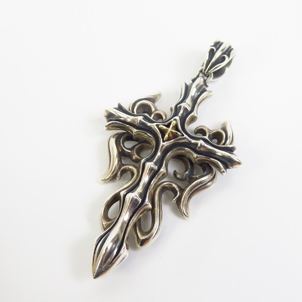 実際に弊社で買取させて頂いたBloody Mary/ブラッディマリー ARKADIA Nemesis/アルカディア ネメシス SILVER/K18 クロス ペンダント トップ