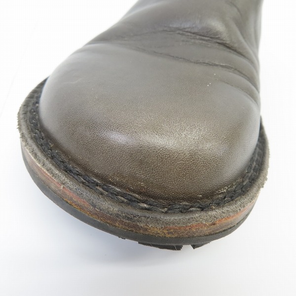 実際に弊社で買取させて頂いたtrippen/トリッペン サイドゴア レザーシューズ カーキ/40の画像 7枚目