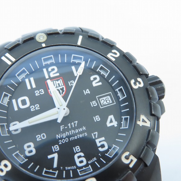 実際に弊社で買取させて頂いたLUMINOX/ルミノックス F-117 NIGHTHAWK 6400 SERIES Ref.6402【動作未確認】の画像 4枚目