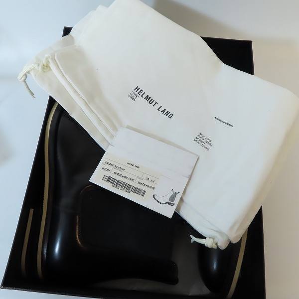 実際に弊社で買取させて頂いたHELMUT LANG/ヘルムートラング レザーサイドゴアブーツ/ブラック/8.5の画像 7枚目