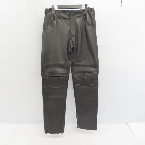 実際に弊社で買取させて頂いた【未使用】HELMUT LANG/ヘルムートラング レザー バイカー パンツ/46