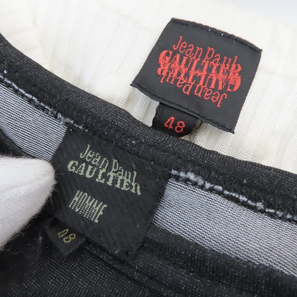 実際に弊社で買取させて頂いたJean Paul Gaultier/ジャンポールゴルチエ タンクトップ/カットソー size：48 2点セットの画像 2枚目