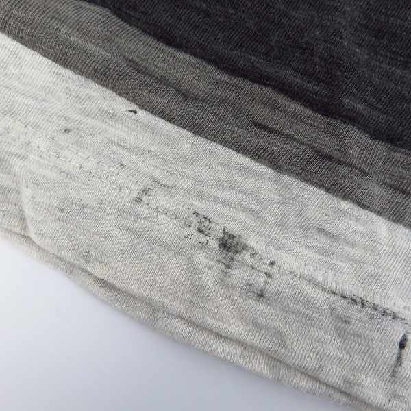 実際に弊社で買取させて頂いたDIESEL/ディーゼル DIESEL BLACK GOLD/ブラック ゴールド ペイント風ボーダーカットソー/フード付きカットソー 2点セットの画像 3枚目