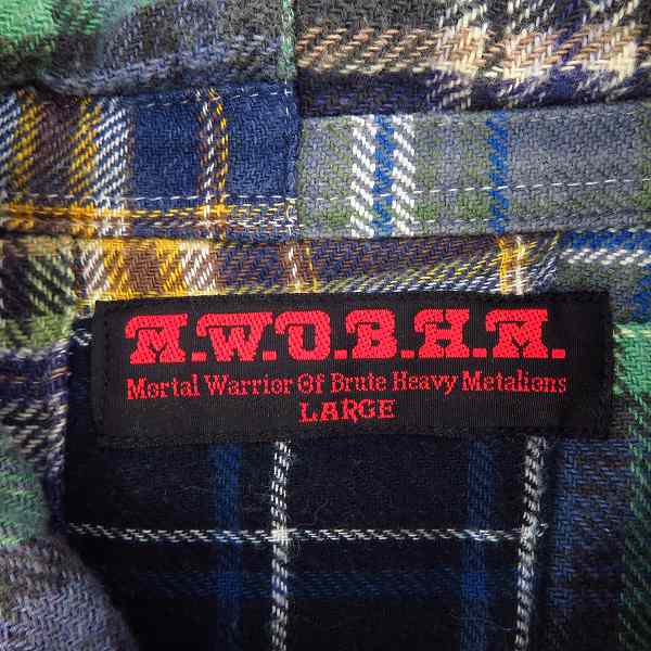 実際に弊社で買取させて頂いたM.W.O.B.H.M/MWOBHM/エムダブリューオービーエイチエム チェックシャツ/L の画像 2枚目