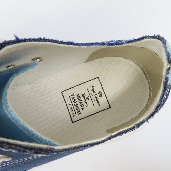 実際に弊社で買取させて頂いたMaison MIHARA YASUHIRO×Nigel Cabourn/ミハラヤスヒロ× ナイジェルケーボン スニーカー/シューズ ネイビー C02FW702/42の画像 4枚目