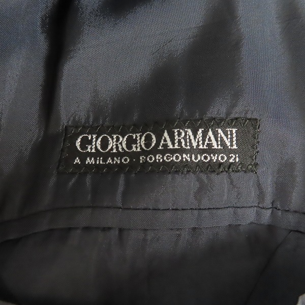 実際に弊社で買取させて頂いたGIORGIO ARMANI/ジョルジオアルマーニ ジャケット/パンツ セットアップ/40の画像 2枚目