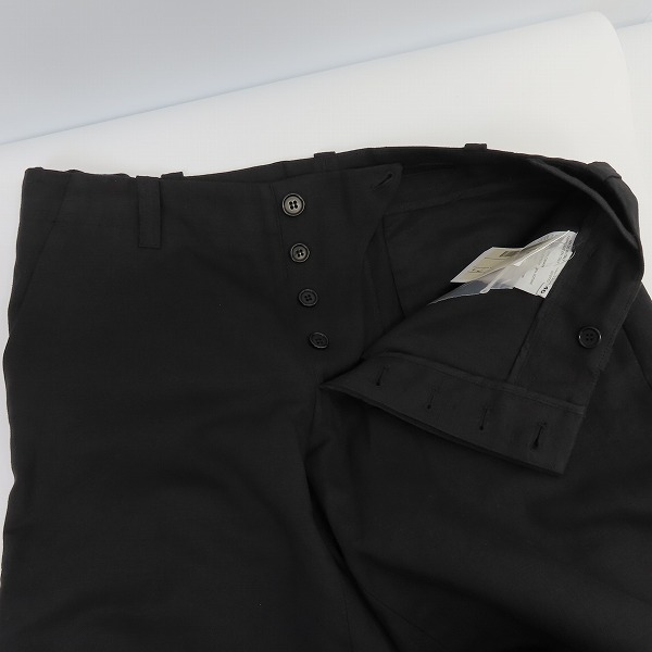 実際に弊社で買取させて頂いた【未使用】HELMUT LANG/ヘルムートラング リネン混 コットンパンツ ブラック size：46の画像 4枚目