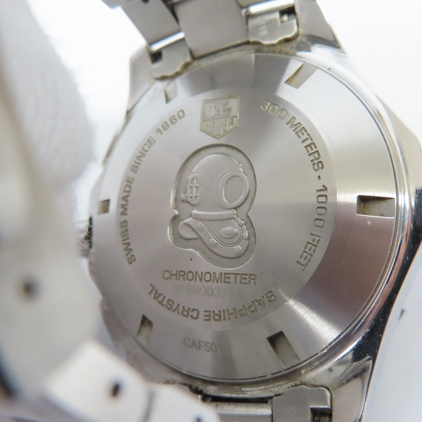 実際に弊社で買取させて頂いたTAG HEUER/タグホイヤー AQUARACER/アクアレーサー 自動巻き 腕時計 CAF5010の画像 3枚目