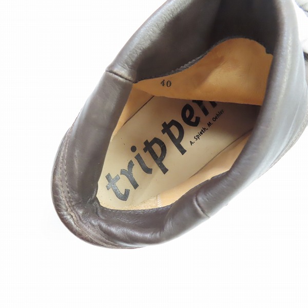 実際に弊社で買取させて頂いたtrippen/トリッペン レザーブーツ ブラウン系/40の画像 4枚目