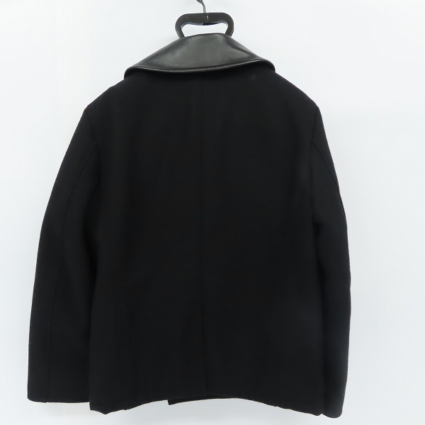 実際に弊社で買取させて頂いたTHE CRIMIE/クライミー 襟レザー Pコート/Sの画像 1枚目