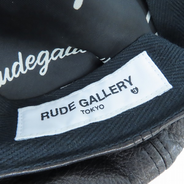 実際に弊社で買取させて頂いたルードギャラリー 16AW レザーキャスケット/Mの画像 5枚目