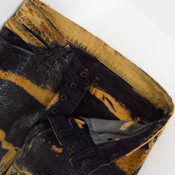 実際に弊社で買取させて頂いたIF SIX WAS NINE/イフシックスワズナイン アナコンダコーティングデニムパンツ ANACONDA/BCM/3/4 351DK/29の画像 2枚目