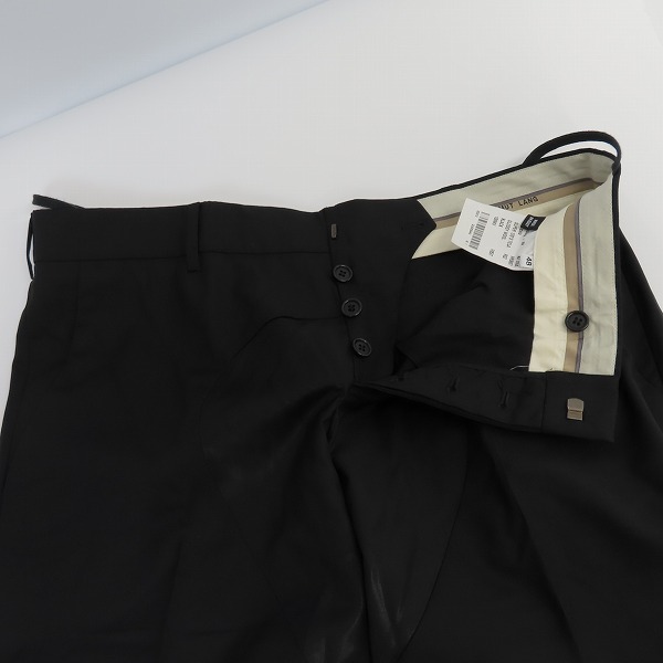 実際に弊社で買取させて頂いたHELMUT LANG/ヘルムートラング ウール スラックスパンツ ブラック size：48の画像 3枚目