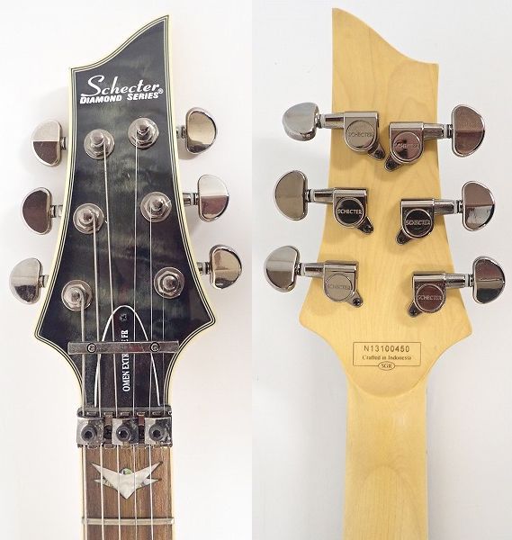 実際に弊社で買取させて頂いた★SCHECTER/シェクター DIAMOND SERIES Omen Extreme FR エレキギター ダンカン製ピックアップ搭載の画像 2枚目