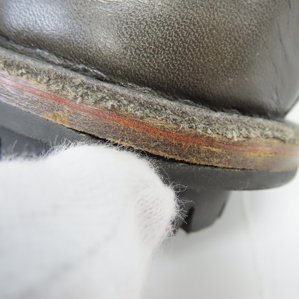 実際に弊社で買取させて頂いたtrippen/トリッペン サイドゴア レザーシューズ カーキ/40の画像 6枚目