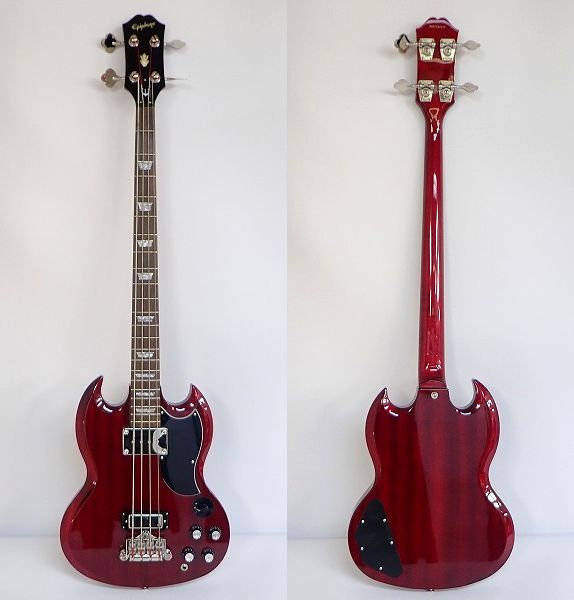 実際に弊社で買取させて頂いた★Epiphone/エピフォン EB-3  SGスタイル 4弦ベース ギグケース付の画像 1枚目