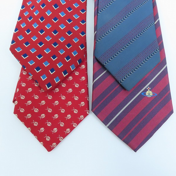 実際に弊社で買取させて頂いたPRADA/YSL/burberrys/Vivienne Westwood 総柄 ネクタイ 4点セットの画像 1枚目