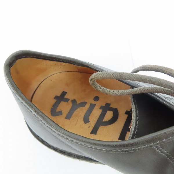 実際に弊社で買取させて頂いたtrippen/トリッペン レースアップ 3ホール レザーシューズ/40の画像 4枚目