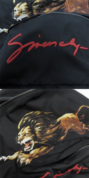 実際に弊社で買取させて頂いたGIVENCHY/ジバンシイ  ライオンプリント/手書き風ロゴ入り バックパックの画像 7枚目