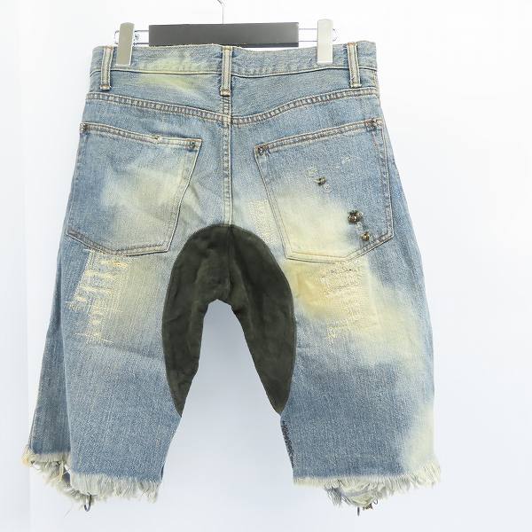 実際に弊社で買取させて頂いたIF SIX WAS NINE/イフシックスワズナイン ピアスデニム ハーフパンツ MUD MAX BEAR/1/2/351DK 28の画像 1枚目