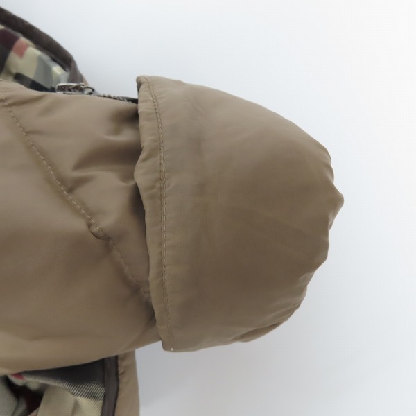 実際に弊社で買取させて頂いたBURBERRY LONDON/バーバリー ロンドン 裏地チェック柄 ダウンジャケット XLの画像 6枚目