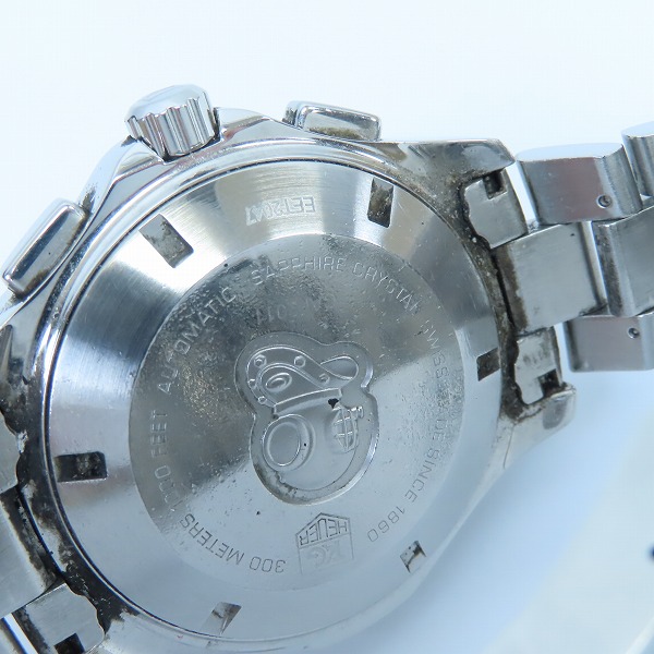 実際に弊社で買取させて頂いた【ギャラ付】TAG Heuer/タグホイヤー ニューアクアレーサー クロノグラフ デイデイト 自動巻き CAF2011.BA0815の画像 3枚目