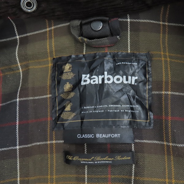 実際に弊社で買取させて頂いたBARBOUR/バブアー ビデイル SL ワックスド コットンジャケット C44/112CMの画像 3枚目