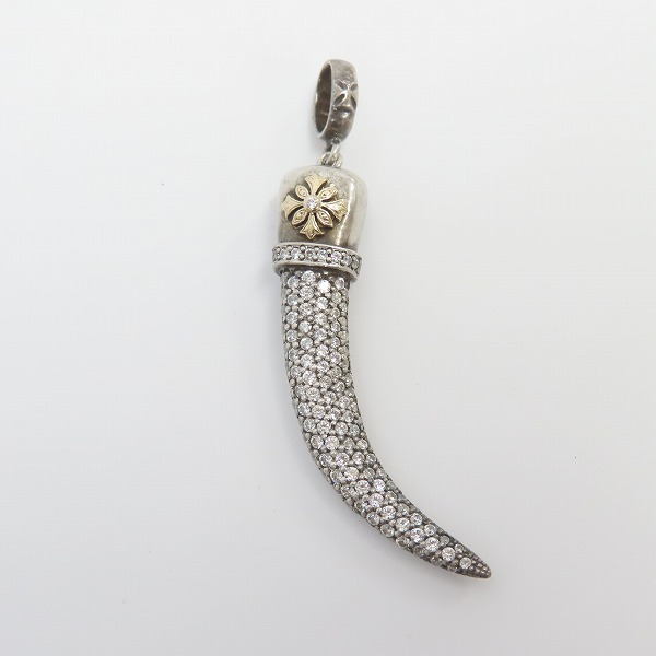 実際に弊社で買取させて頂いたLoree Rodkin/ローリーロドキン 18Kクロス ストーンパヴェ クローペンダントの画像 1枚目