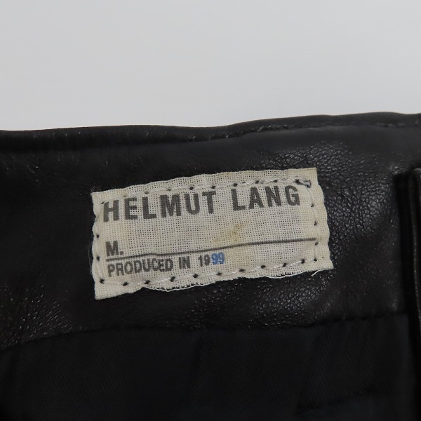 実際に弊社で買取させて頂いた【未使用】HELMUT LANG/ヘルムートラング レザー バイカー パンツ/46の画像 3枚目