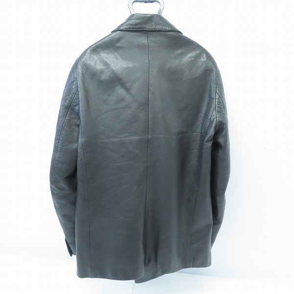 実際に弊社で買取させて頂いたHELMUT LANG/ヘルムートラング レザー コート/48の画像 1枚目