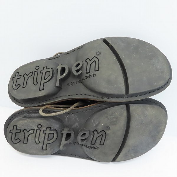 実際に弊社で買取させて頂いたtrippen/トリッペン レースアップ チャッカ レザーシューズ ブラック/40の画像 2枚目