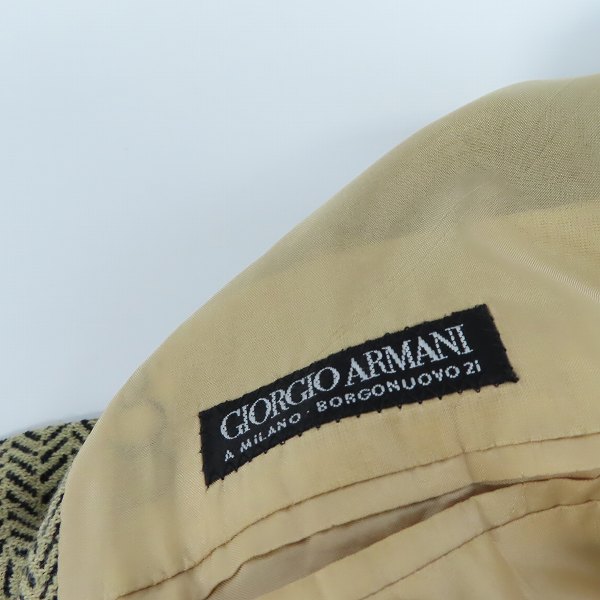 実際に弊社で買取させて頂いたGIORGIO ARMANI/ジョルジオアルマーニ ウール 1Bジャケット/48の画像 2枚目