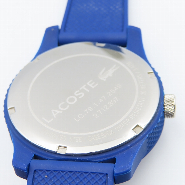 実際に弊社で買取させて頂いたLACOSTE/ラコステ ラバーベルト 腕時計 2点セット【動作未確認】の画像 6枚目