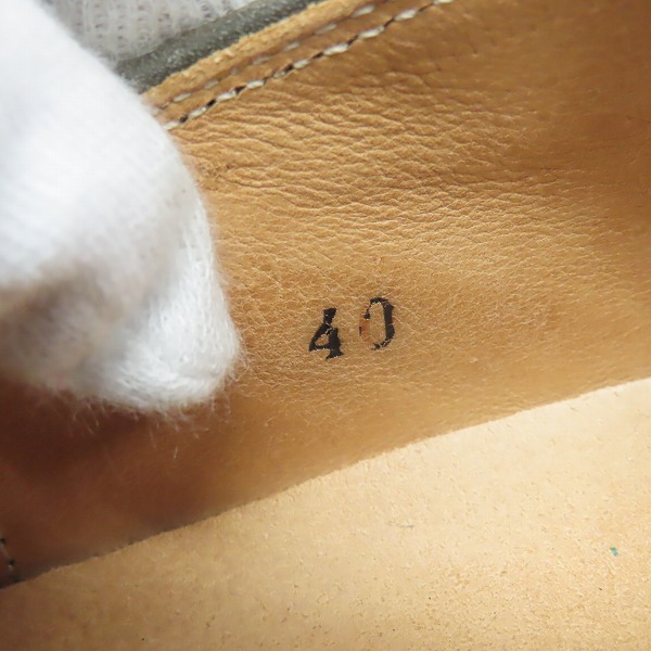 実際に弊社で買取させて頂いたtrippen/トリッペン サイドゴア レザーシューズ カーキ/40の画像 5枚目