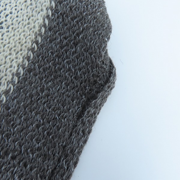 実際に弊社で買取させて頂いたGIORGIO ARMANI/ジョルジオアルマーニ ストライプ アルパカ/ウール マフラーの画像 5枚目